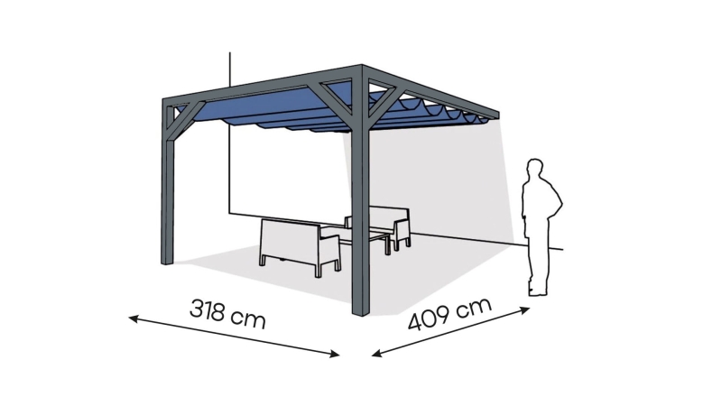 Pergola drewniana wolnostojąca