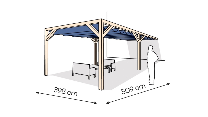 Pergola drewniana wolnostojąca