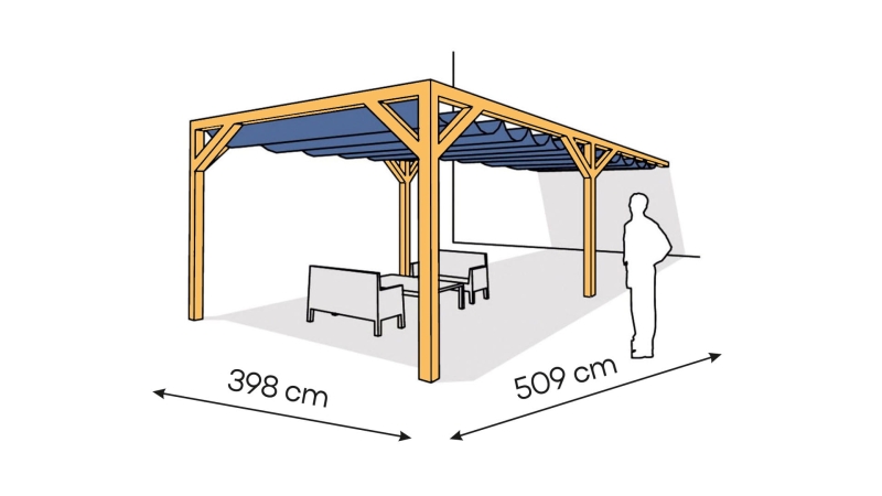 Pergola drewniana wolnostojąca