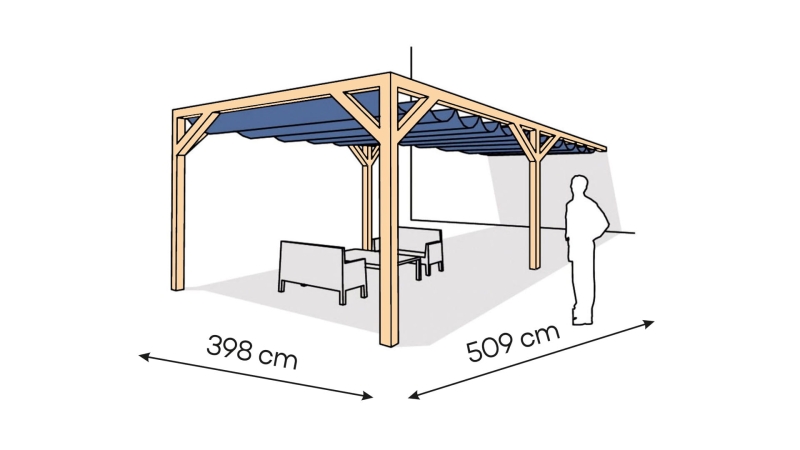 Pergola drewniana wolnostojąca