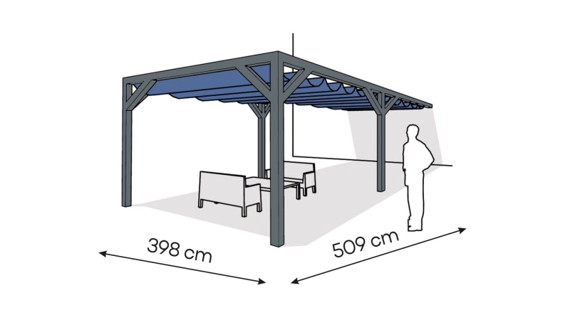 Pergola drewniana wolnostojąca
