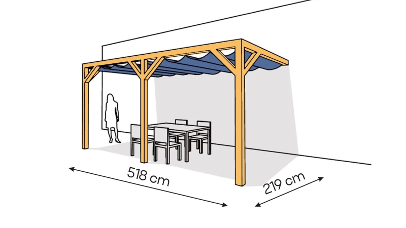 Pergola drewniana wolnostojąca