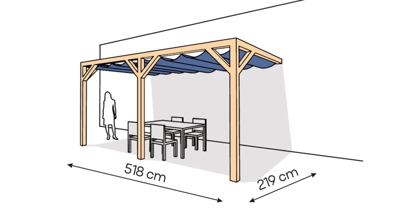 Pergola drewniana wolnostojąca