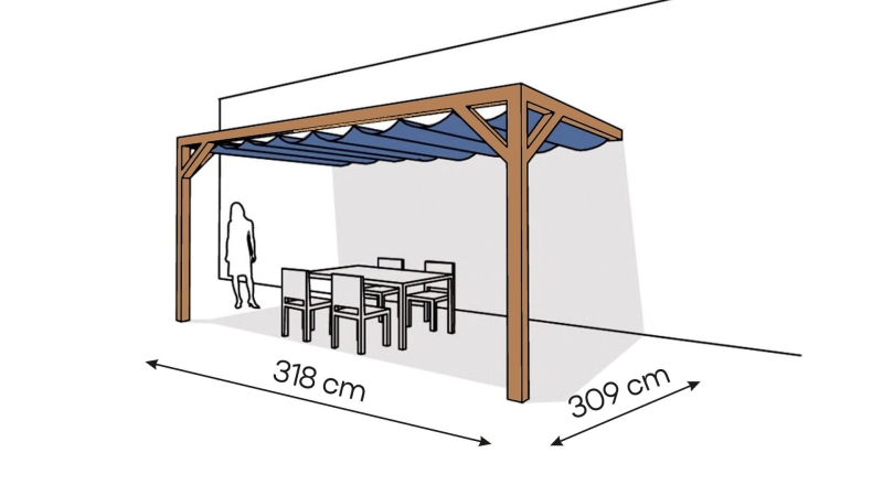 Pergola drewniana wolnostojąca