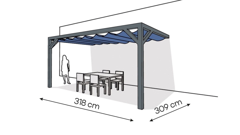 Pergola drewniana wolnostojąca