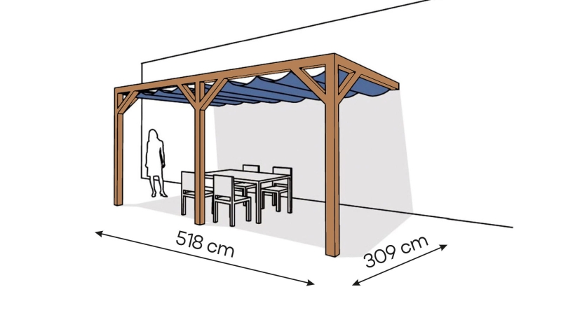 Pergola drewniana wolnostojąca