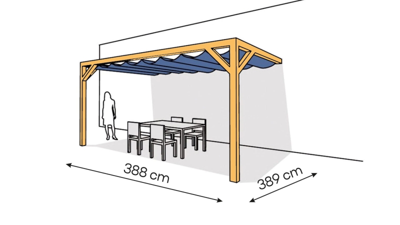 Pergola drewniana wolnostojąca