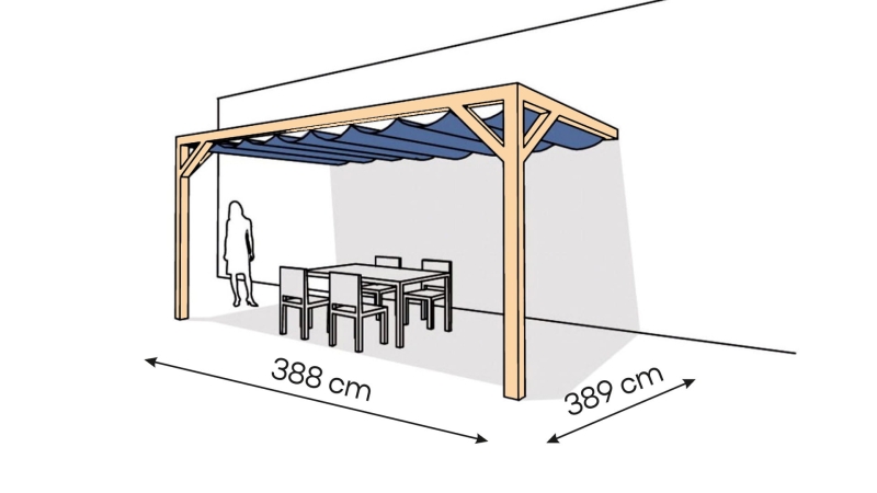 Pergola drewniana wolnostojąca