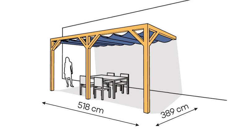 Pergola drewniana wolnostojąca