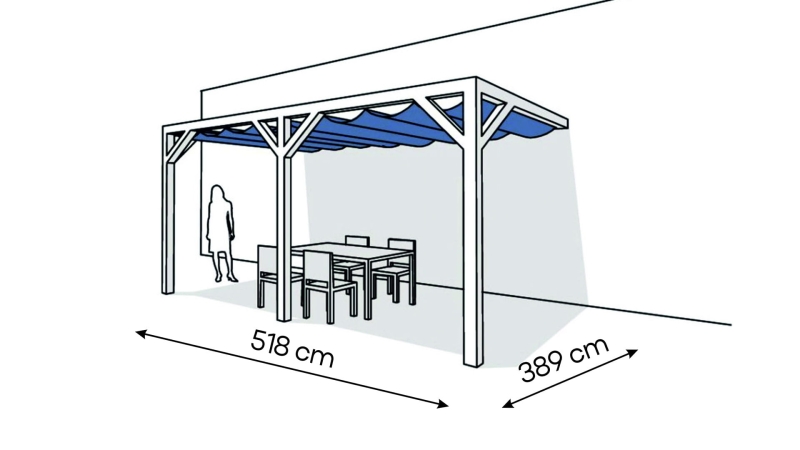 Pergola drewniana wolnostojąca