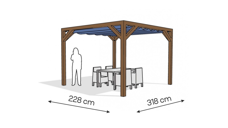 Pergola drewniana wolnostojąca