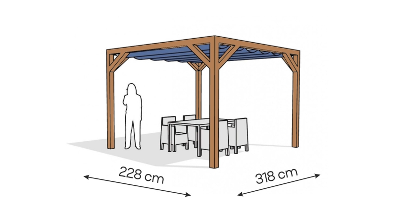 Pergola drewniana wolnostojąca