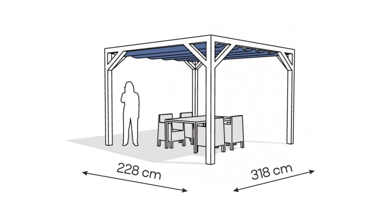 Pergola drewniana wolnostojąca