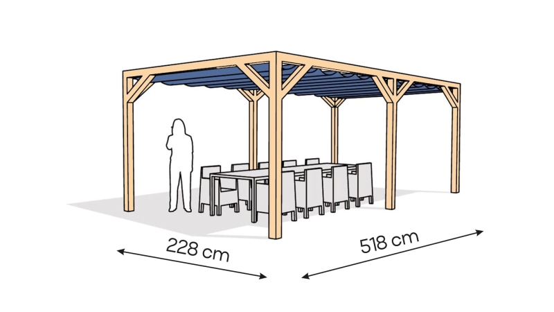 Pergola drewniana wolnostojąca