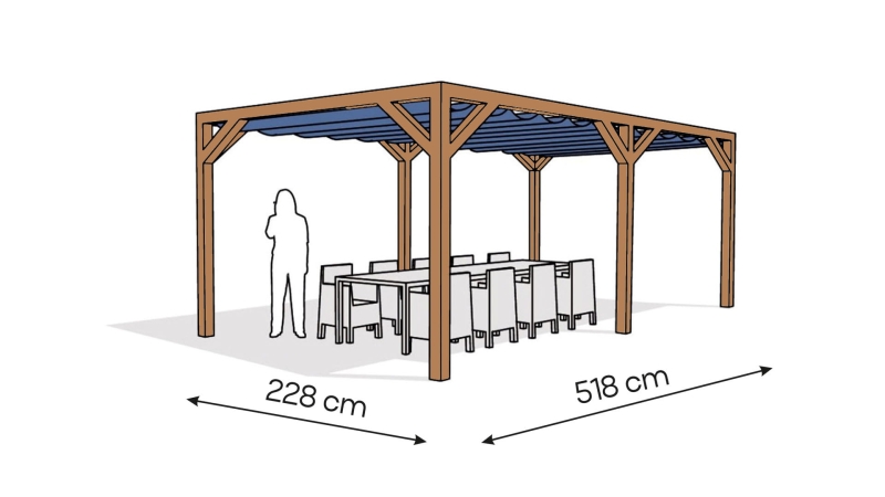 Pergola drewniana wolnostojąca