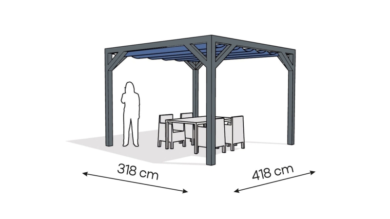 Pergola drewniana wolnostojąca