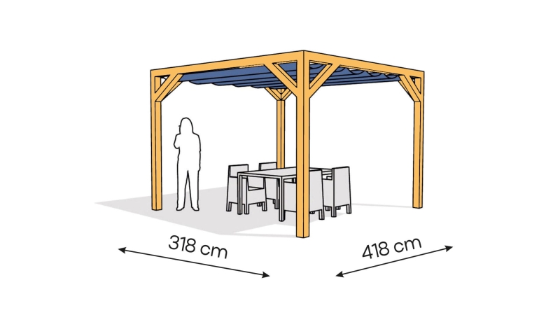 Pergola drewniana wolnostojąca