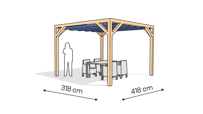 Pergola drewniana wolnostojąca