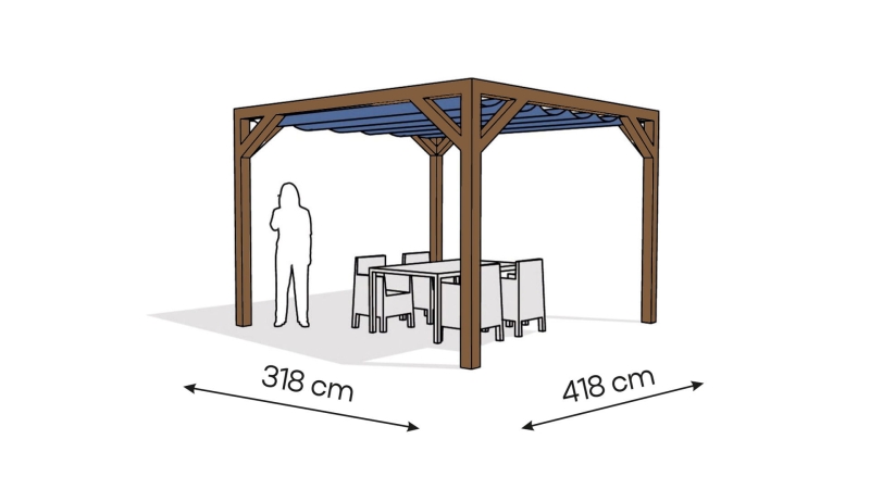 Pergola drewniana wolnostojąca