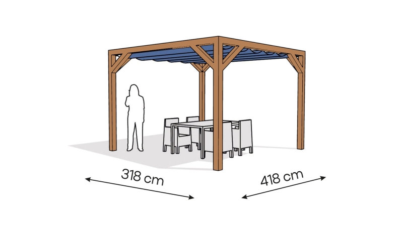Pergola drewniana wolnostojąca