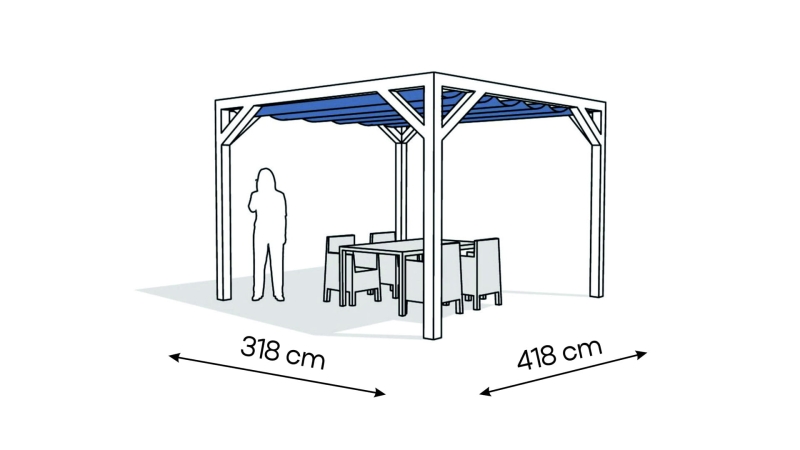 Pergola drewniana wolnostojąca