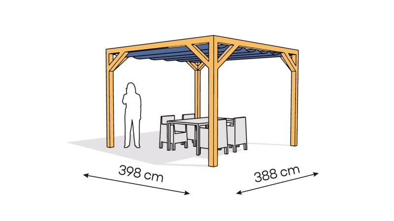 Pergola drewniana wolnostojąca