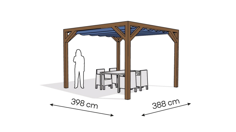 Pergola drewniana wolnostojąca