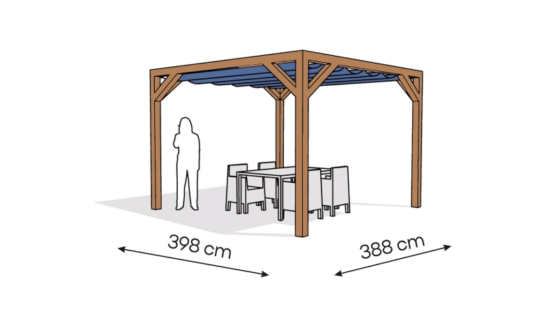 Pergola drewniana wolnostojąca