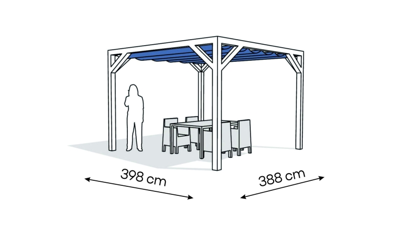 Pergola drewniana wolnostojąca