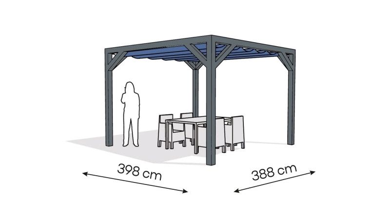 Pergola drewniana wolnostojąca