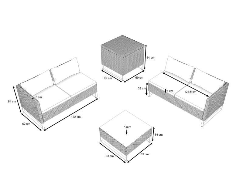 zestaw wypoczynkowy outlet