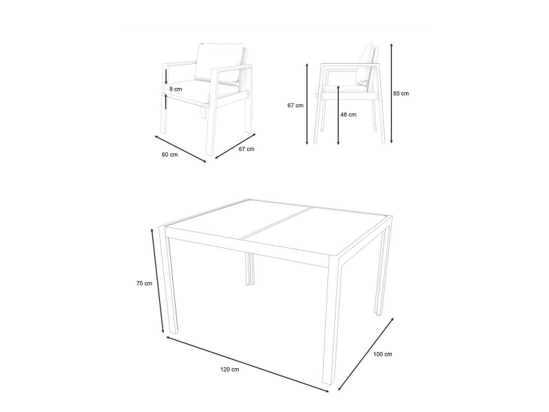 Zestaw stołowy Rosario outlet