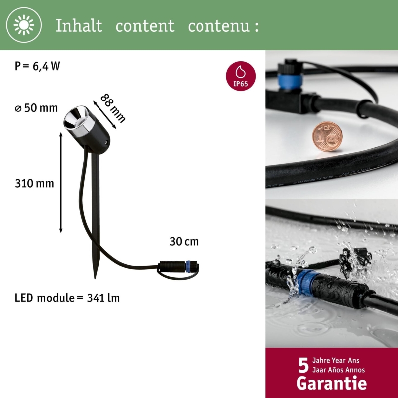 Reflektor ogrodowy pike 24v Plug&Shine