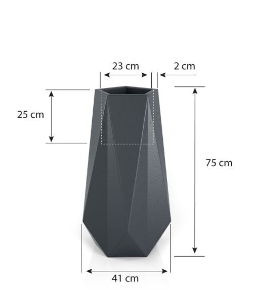 Wysoka nowoczesna donica Monumo Siena wymiary.jpg