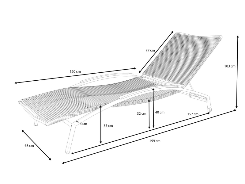 Leżak ogrodowy outlet