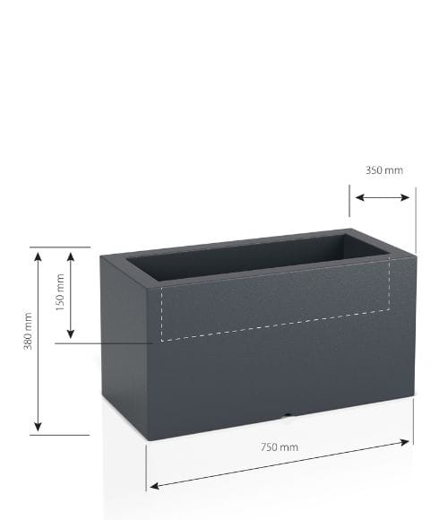 Donica do ogrodu podłużna prostokątna