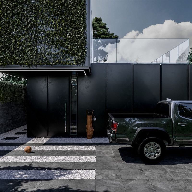 Płytka Pizarra Dark Grey 45x90x2cm