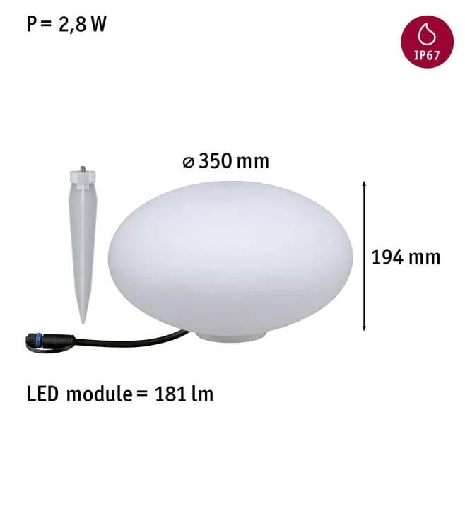 Kula ogrodowa stone led