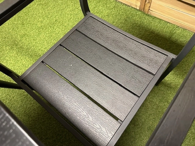 Zestaw stołowy ogrodowy czarny