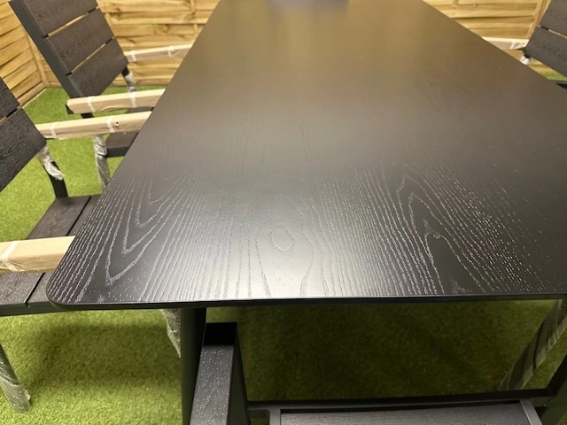 Zestaw stołowy ogrodowy czarny