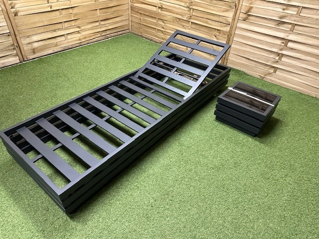 leżak ogrodowy aluminium