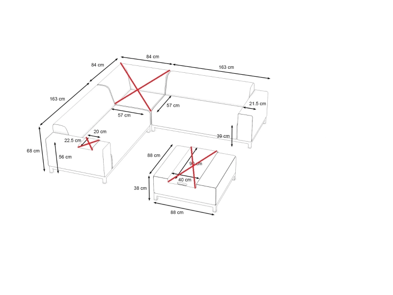 Zestaw ogrodowy z pokrowcem