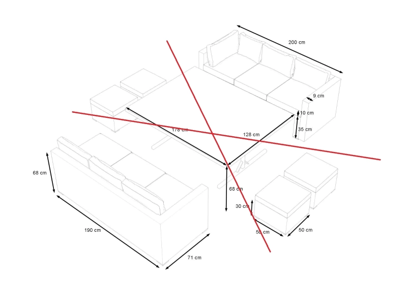 Zestaw ogrodowy Malva Mix ze stolikiem