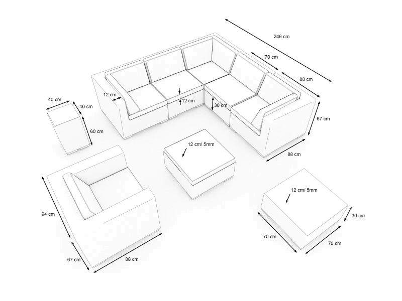 Zestaw wypoczynkowo ogrodowy outlet meble optigarden długołęka tanio