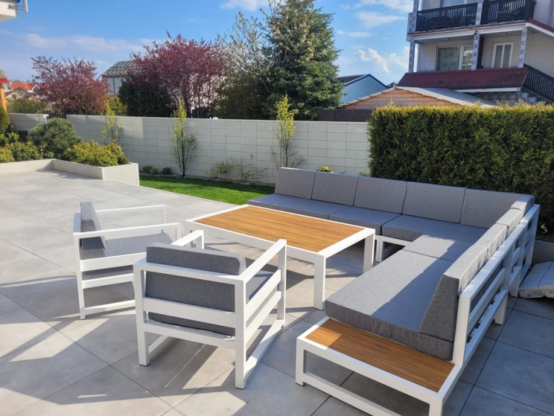 Zestaw aluminiowych meble do ogrodu Madera
