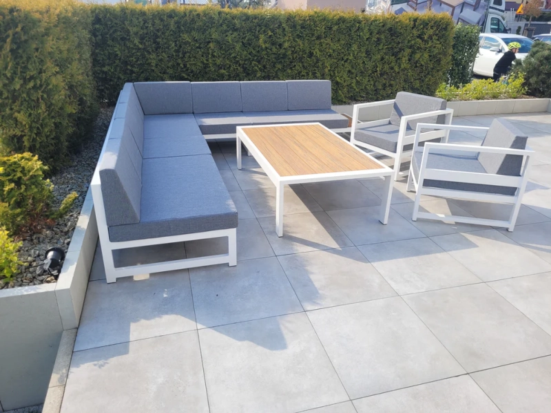 Zestaw aluminiowych meble do ogrodu Madera
