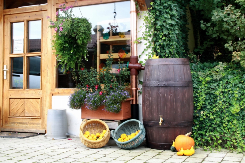 Zbiornik na deszczówkę wodę deszczową Barrique 250 litrów brązowa