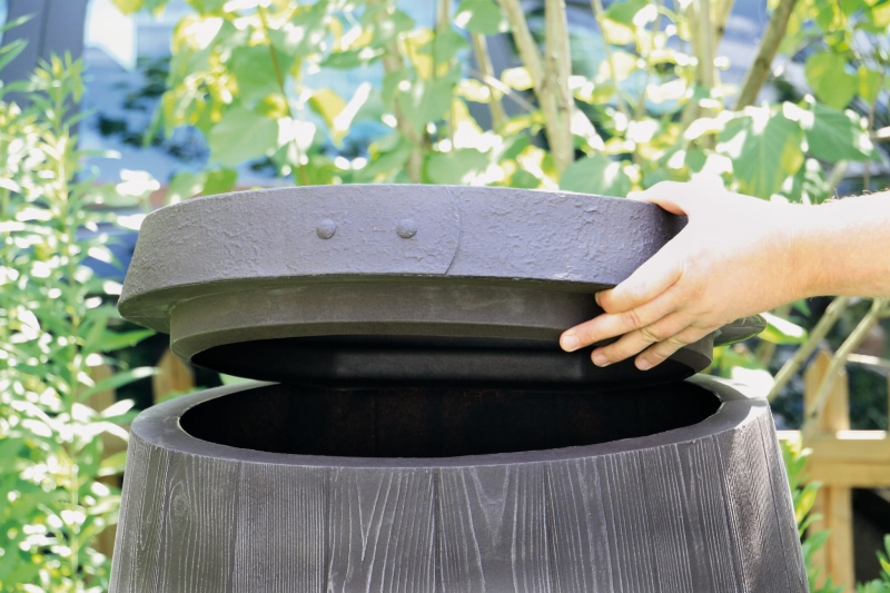 Zbiornik na deszczówkę wodę deszczową Barrique 250 litrów brązowa