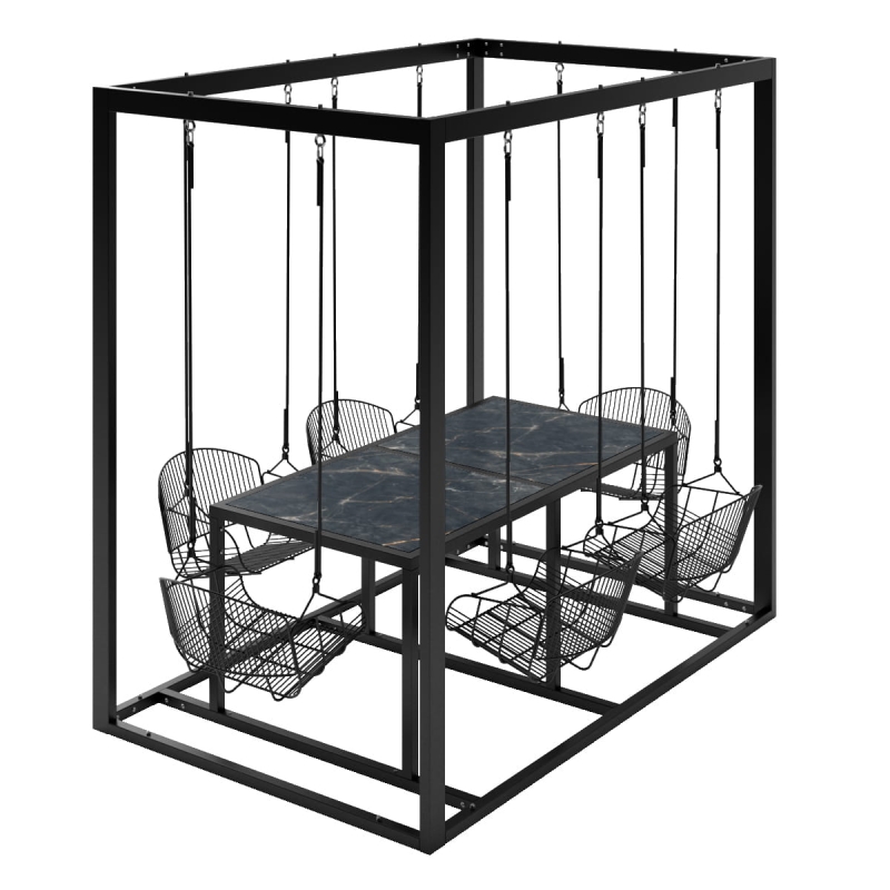 Zestaw ogrodowy 6 osobowy aluminium