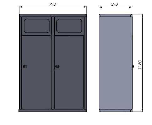 Kosz do segregacji śmieci z blachy